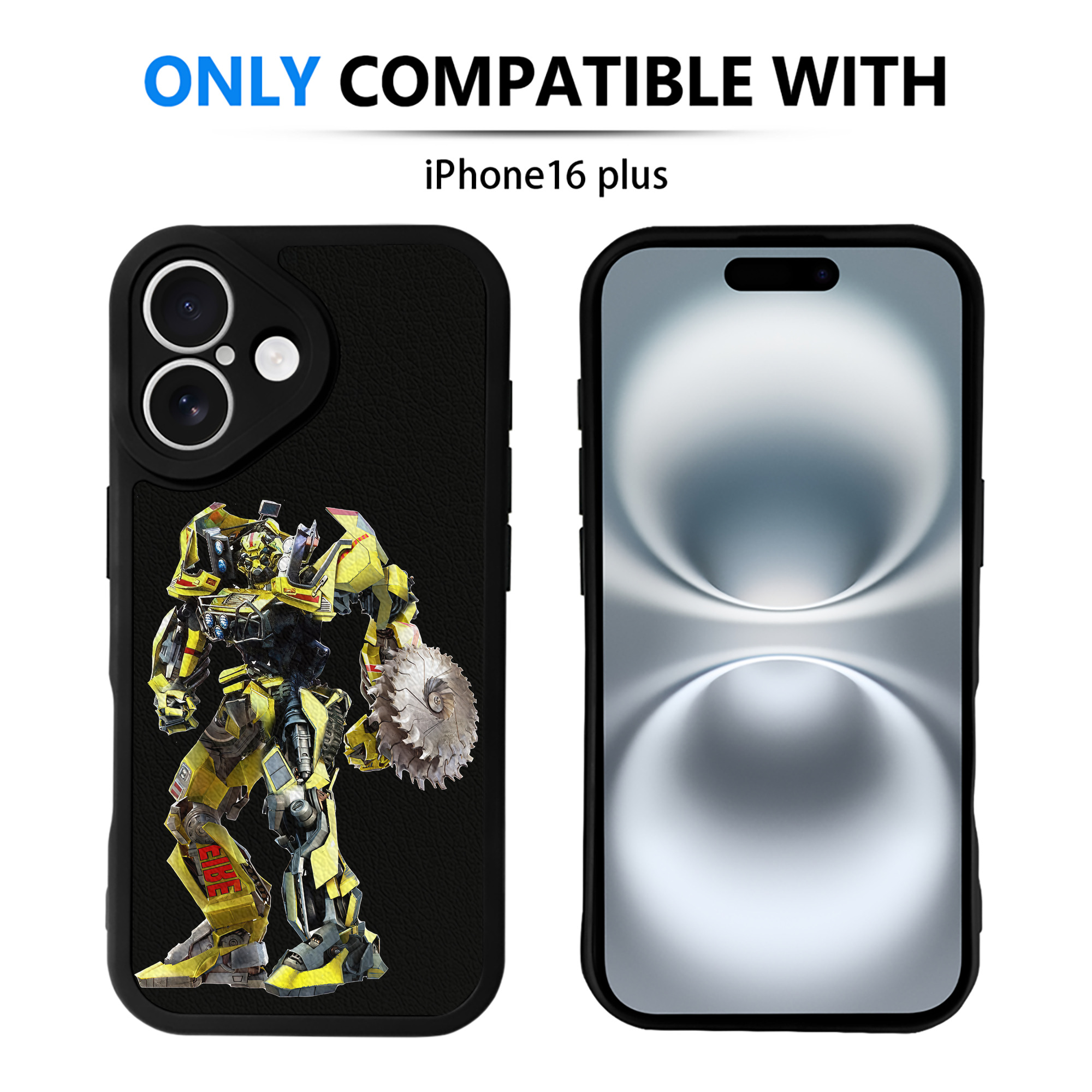 （画像用） Transformers トランスフォーマー 【iPhone 16シリーズ対応】シリコンスマホケース（レザー調） 材質：シリコン